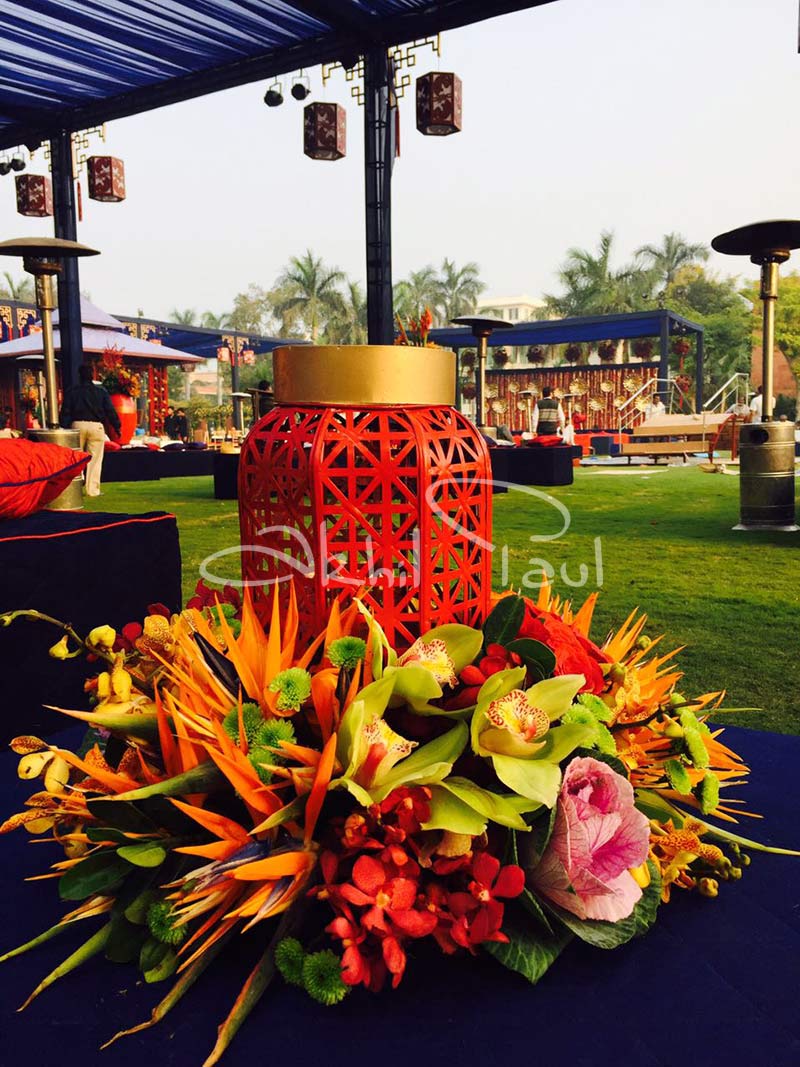 Chinese Lantern Floral Arrangement