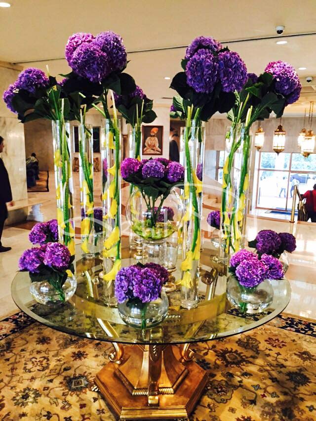 Hydrangeas with Inverted Calla Lilies