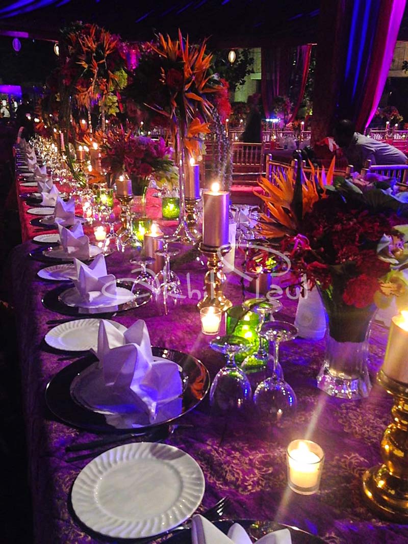 Wedding Reception Table Settings